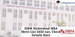 SIBM Hyderabad MBA Merit List 2025 out
